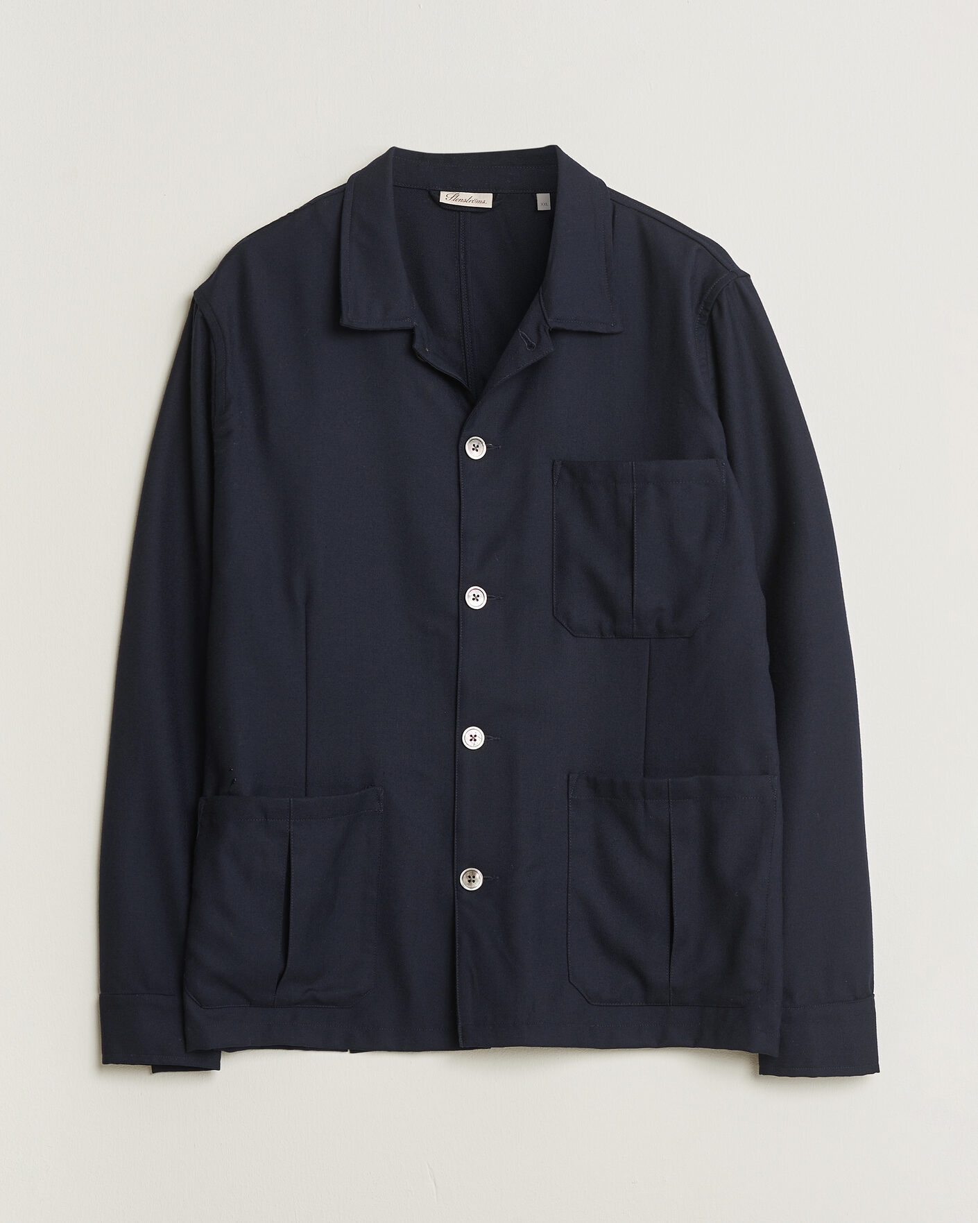 Herr | Pre-owned Skjortor | Pre-owned | Stenströms Wool Overshirt Navy XXL