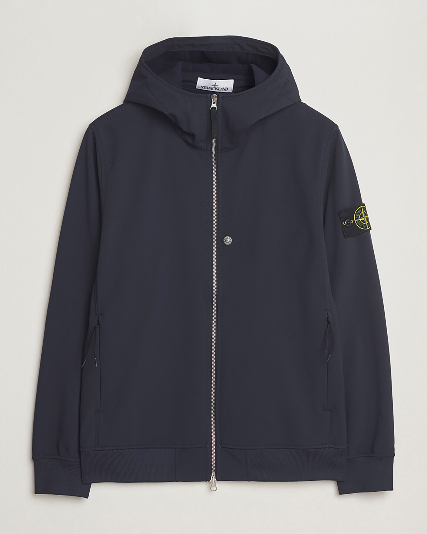 Herr | Pre-owned Jackor | Pre-owned | Stone Island Soft Shell Re-Dyed Lined Hood Jacket Navy L