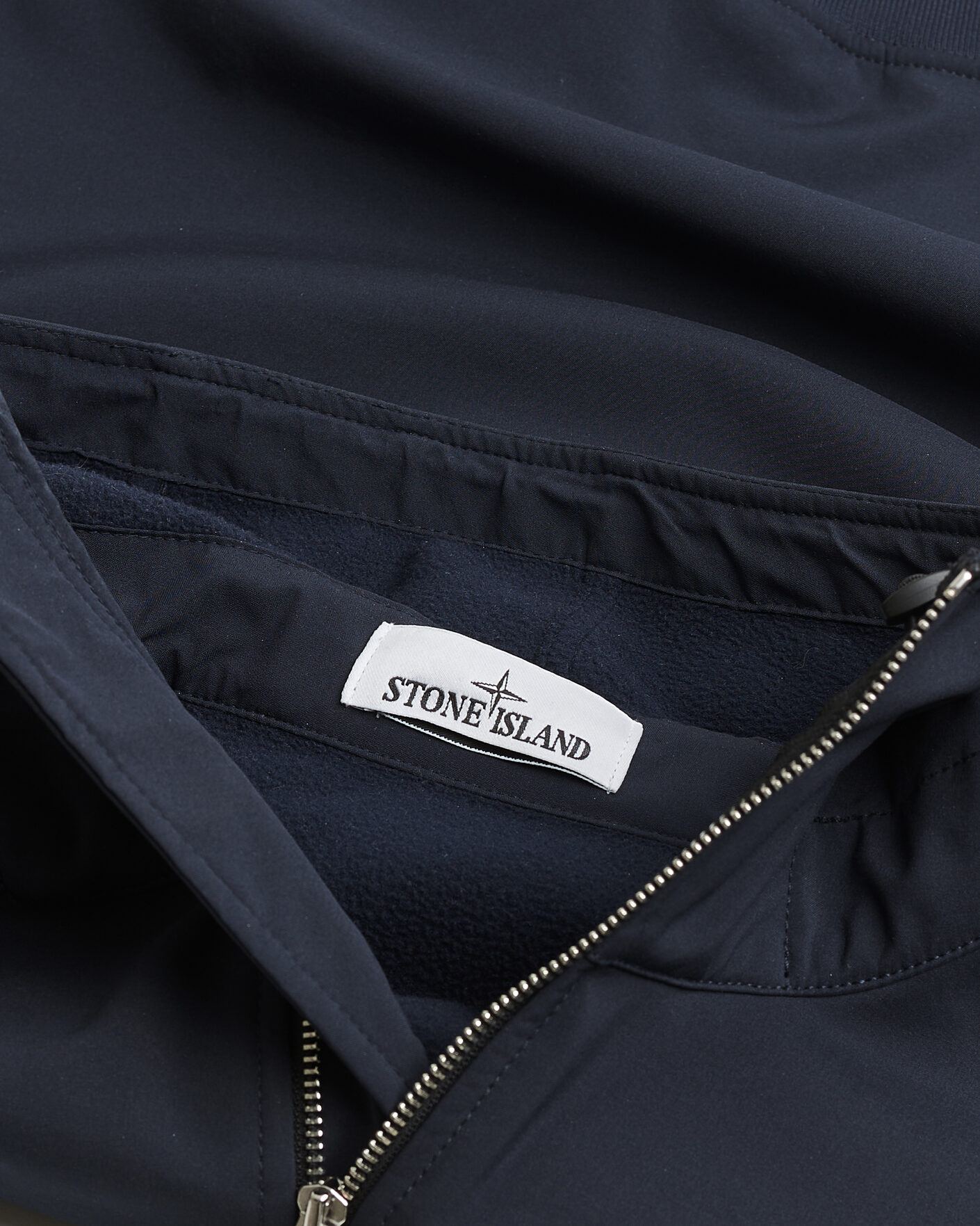 Herr | Pre-owned Jackor | Pre-owned | Stone Island Soft Shell Re-Dyed Lined Hood Jacket Navy L