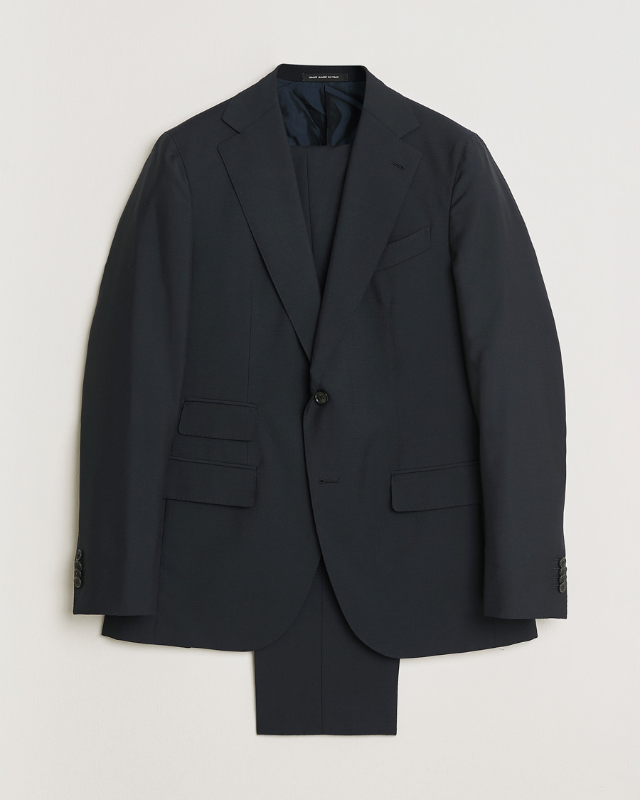 Herr | Caruso Mohair Blend Aida 3-Piece Suit Navy 50 | Pre-owned | Caruso Mohair Blend Aida 3-Piece Suit Navy 50