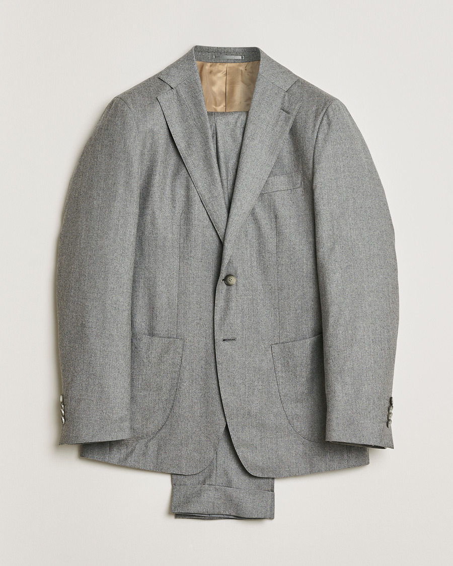 Herr | Pre-owned Kostymer | Pre-owned | Rose & Born Flannel Wool Suit Grey 48