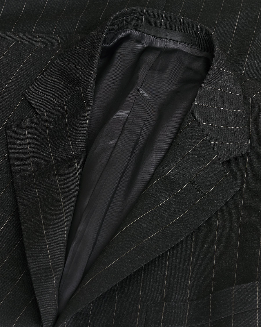 Herr | Pre-owned Kostymer | Pre-owned | Caruso Pinstripe Wool Suit Black 52