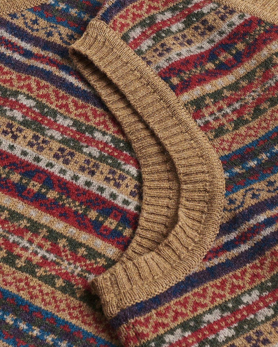 Herr | Pre-owned Tröjor | Pre-owned | William Lockie Wool Fair Isle Vest Tan S