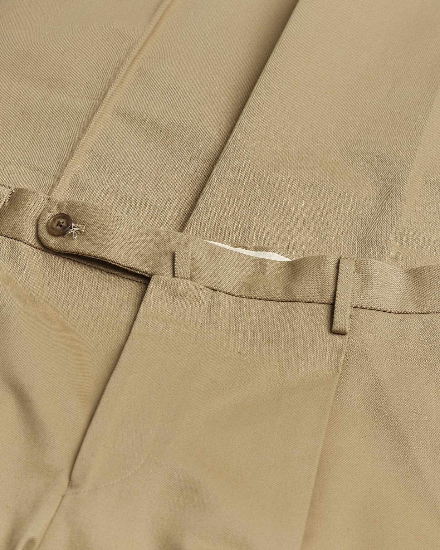 Herr | Pre-owned Byxor | Pre-owned | Rubato High Waist Cotton Chino Beige 52