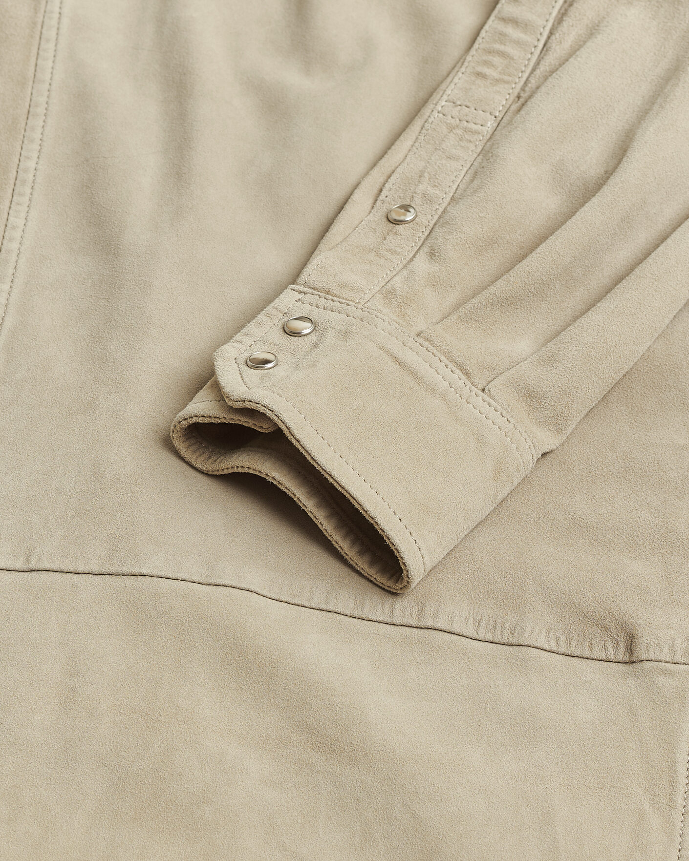 Herr | Pre-owned Skjortor | Pre-owned | L.B.M. 1911 Suede Pocket Overshirt Beige 52