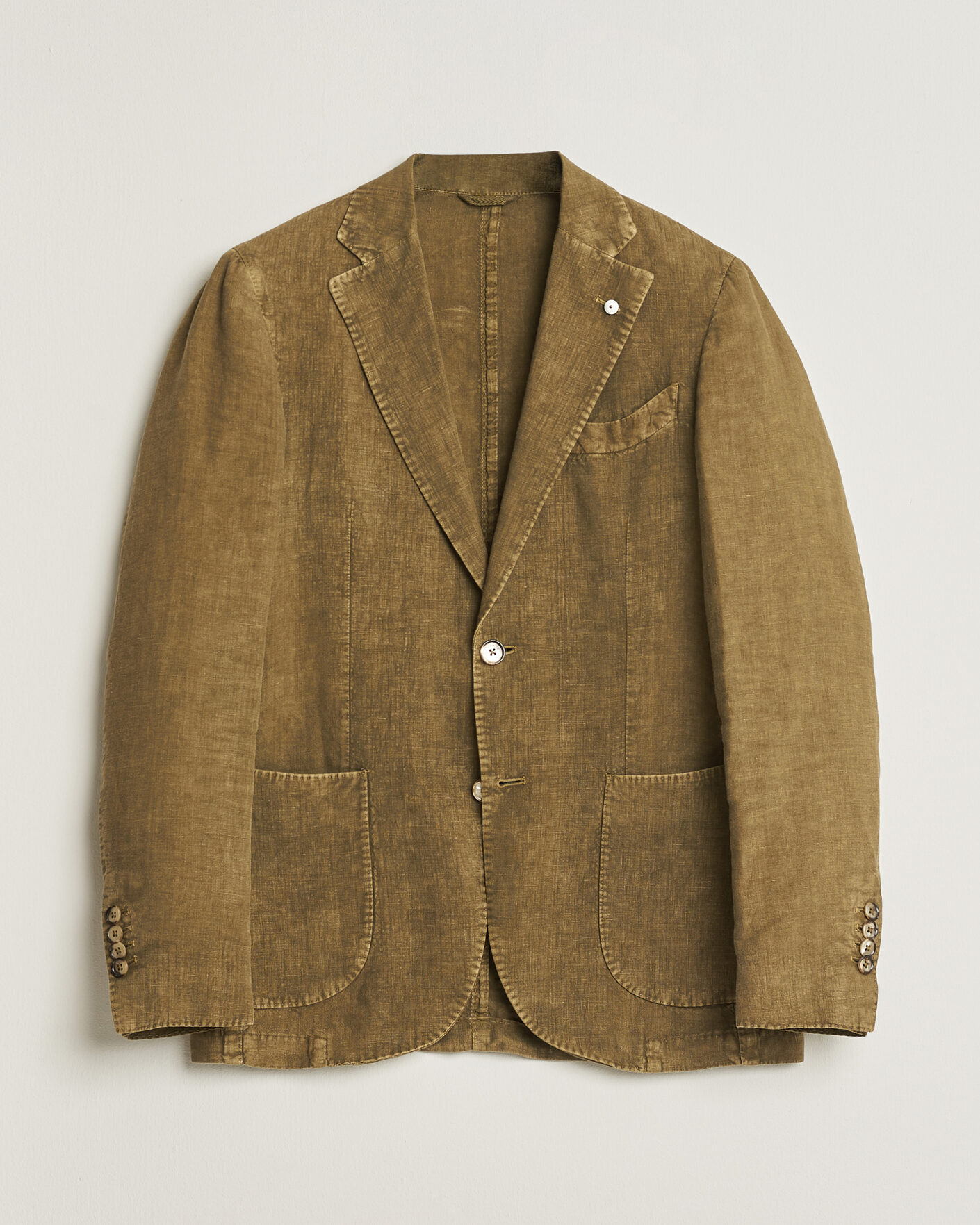 Herr | Pre-owned Kavajer | Pre-owned | L.B.M. 1911 Jack Regular Fit Linen Blazer Olive 46