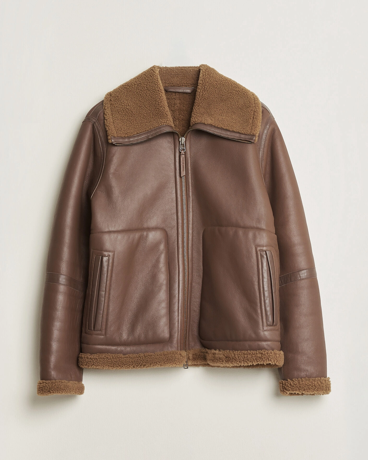 Herr | Pre-owned Jackor | Pre-owned | Tiger of Sweden Dace Shearling Jacket Brown M