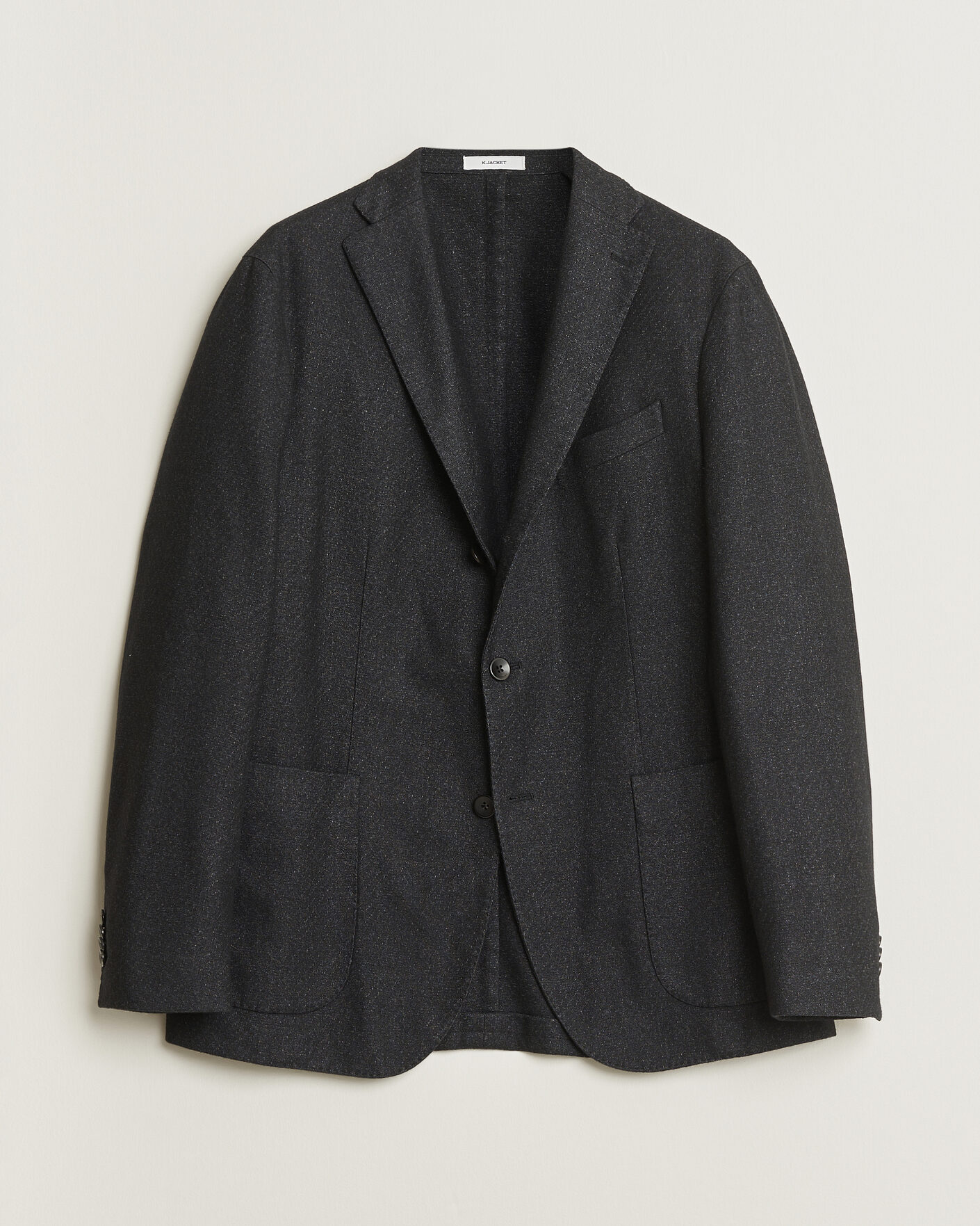 Herr | Boglioli K Jacket Flannel Wool Blazer Charcoal 50 | Pre-owned | Boglioli K Jacket Flannel Wool Blazer Charcoal 50