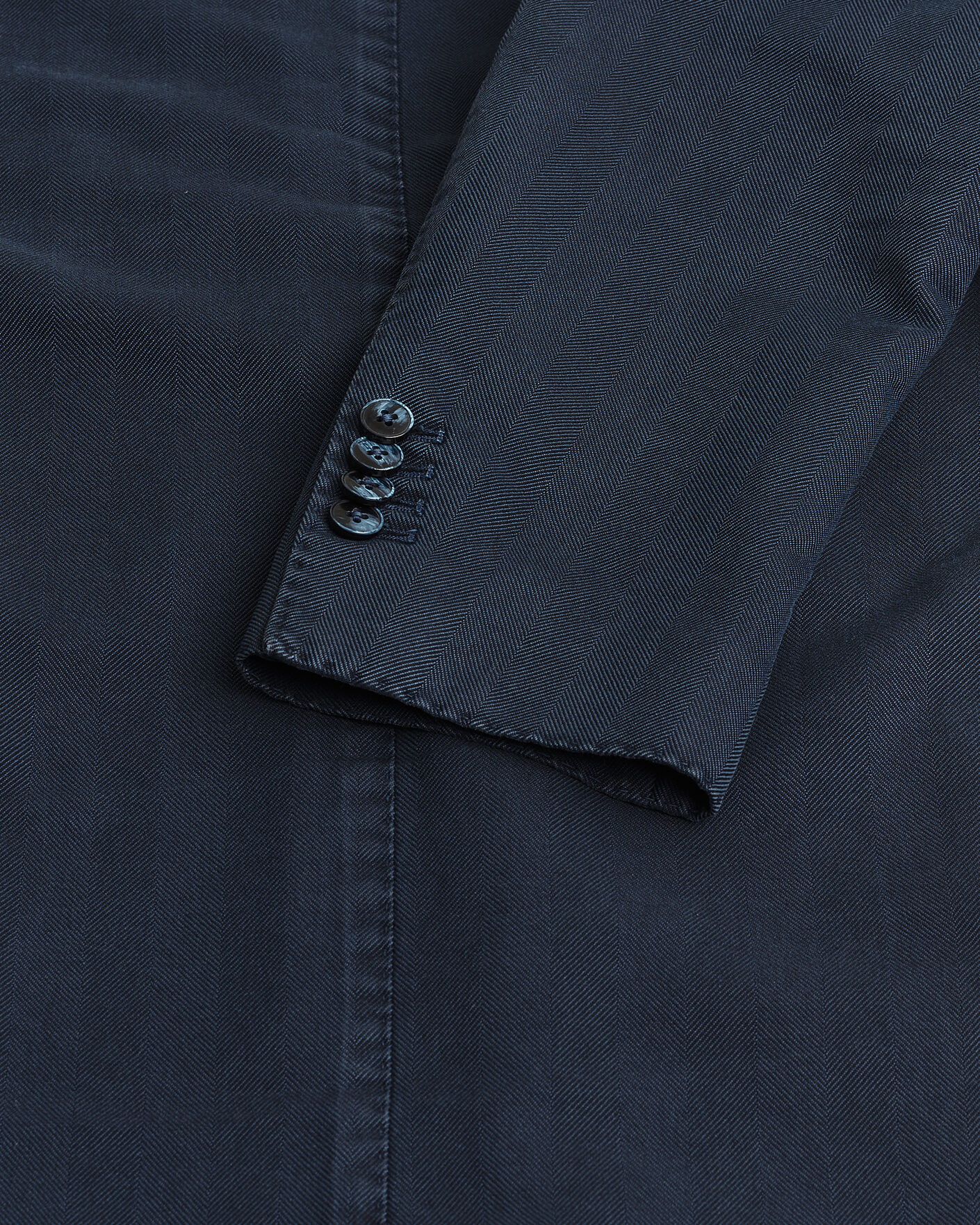 Herr | Pre-owned Kavajer | Pre-owned | L.B.M. 1911 Jack Cotton Herringbone Blazer Navy 54