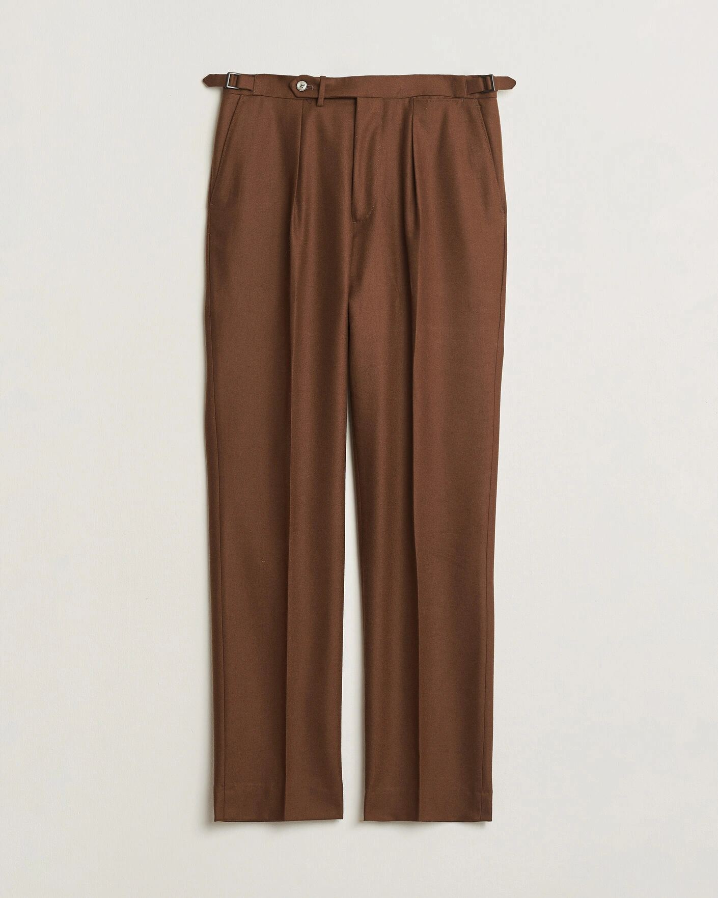 Herr | Pre-owned Byxor | Pre-owned | Santaniello Flannel Trousers Rust Brown 48