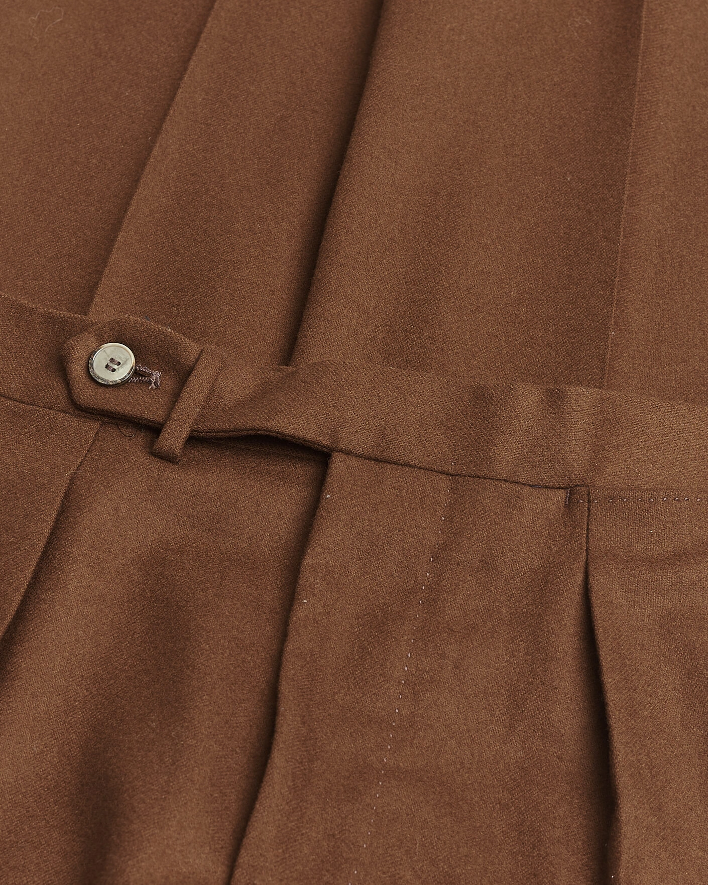 Herr | Pre-owned Byxor | Pre-owned | Santaniello Flannel Trousers Rust Brown 48