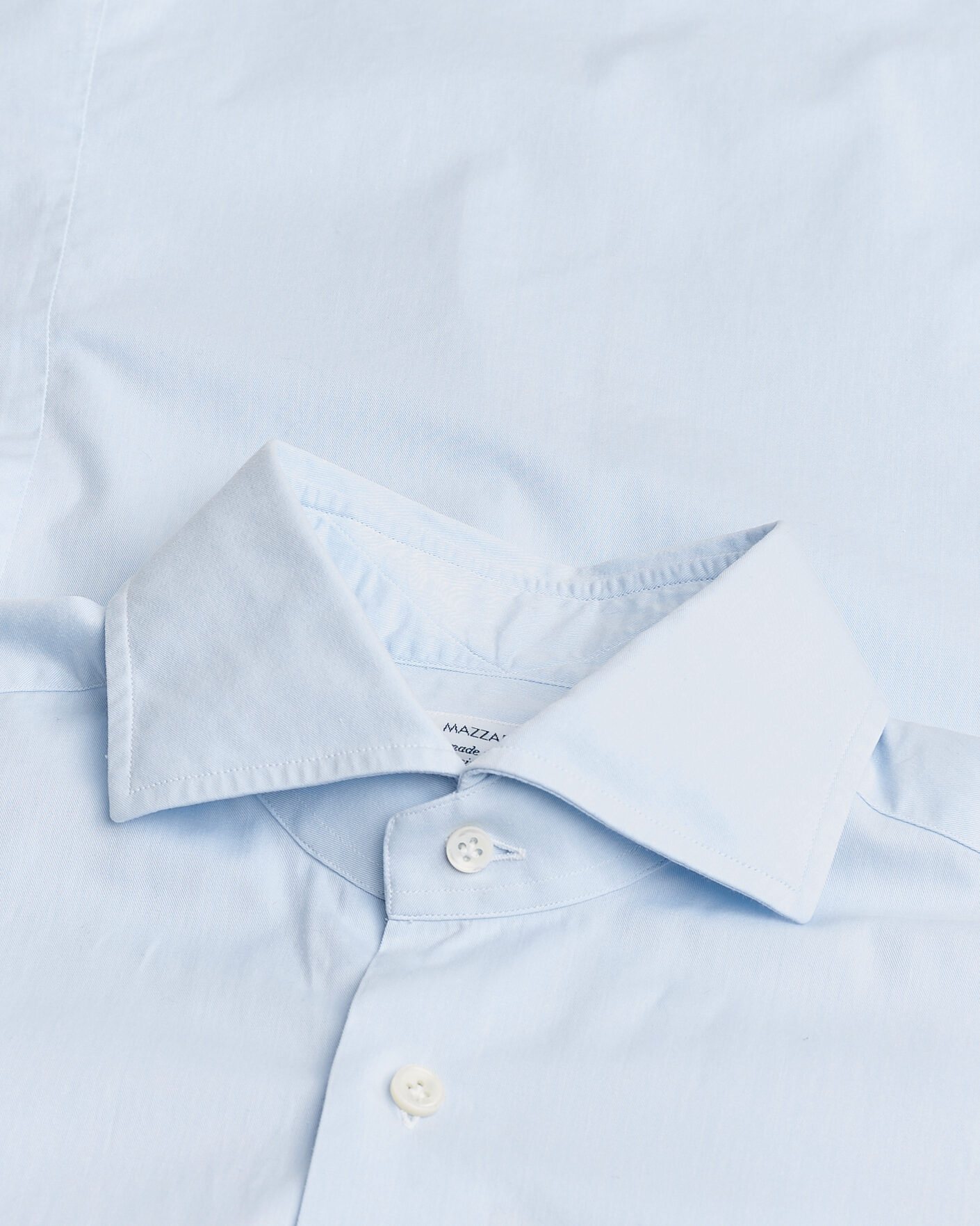 Herr | Mazzarelli Soft Cotton Shirt Light Blue 39 - M | Pre-owned | Mazzarelli Soft Cotton Shirt Light Blue 39 - M