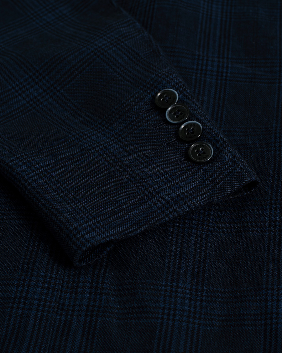 Herr | Hackett Checked Blazer Navy 46 | Pre-owned | Hackett Checked Blazer Navy 46