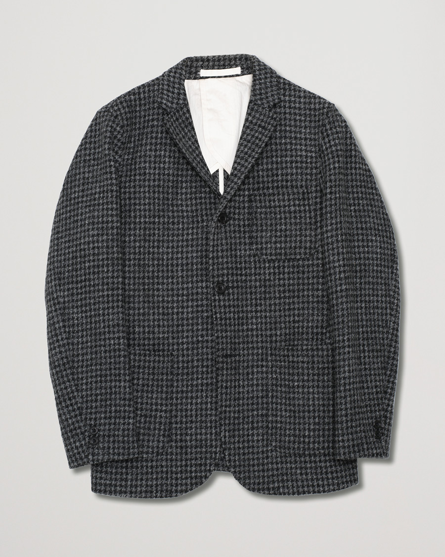 Herr | BEAMS PLUS Harris Tweed Houndtooth Blazer Grey M | Pre-owned | BEAMS PLUS Harris Tweed Houndtooth Blazer Grey M