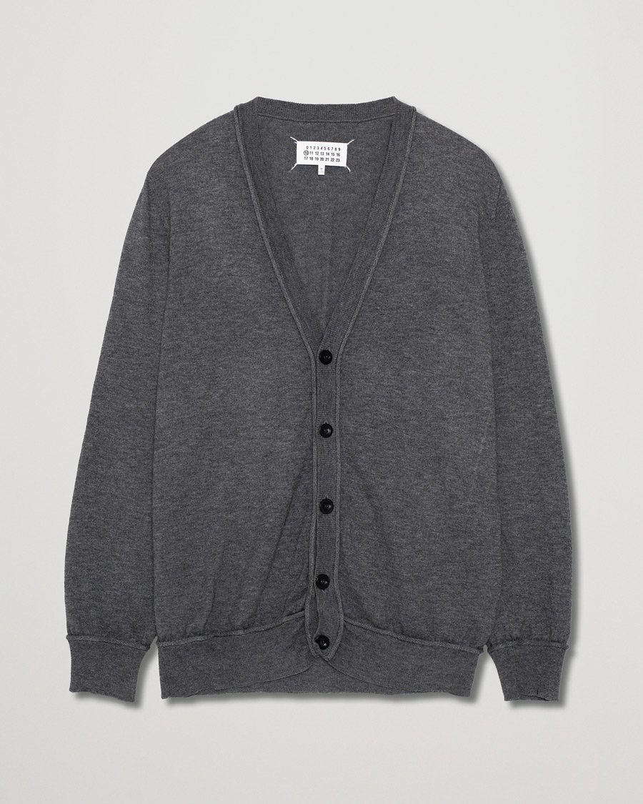 Herr | Maison Margiela Cotton/Wool Cardigan Grey L | Pre-owned | Maison Margiela Cotton/Wool Cardigan Grey L
