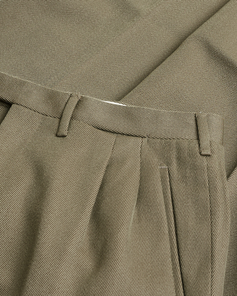 Herr | Pre-owned Byxor | Pre-owned | Rota Pantaloni Twill Wool Trousers Mole Green 48