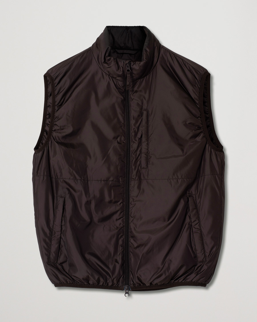 Herr | Aspesi Jil Nylon Gilet Brown | Pre-owned | Aspesi Jil Nylon Gilet Brown