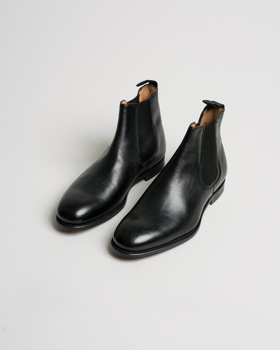 Herr | Alfred Sargent X J.Lindeberg Grained Leather Chelsea Boot Black UK8 - EU42 | Pre-owned | Alfred Sargent X J.Lindeberg Grained Leather Chelsea Boot Black UK8 - EU42