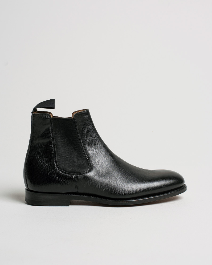 Herr | Alfred Sargent X J.Lindeberg Grained Leather Chelsea Boot Black UK8 - EU42 | Pre-owned | Alfred Sargent X J.Lindeberg Grained Leather Chelsea Boot Black UK8 - EU42