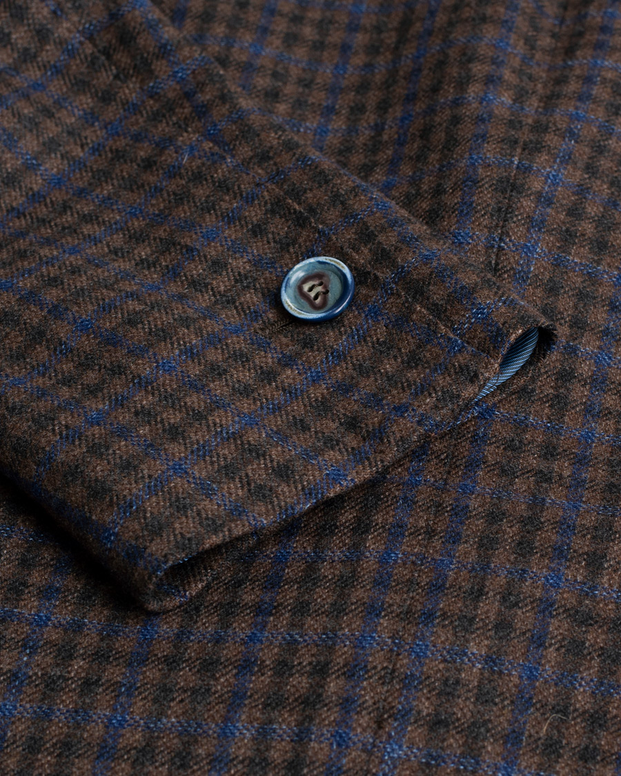 Herr | Pre-owned Kavajer | Pre-owned | Gabo Naopli Checked Wool Blazer Brown/Blue 52