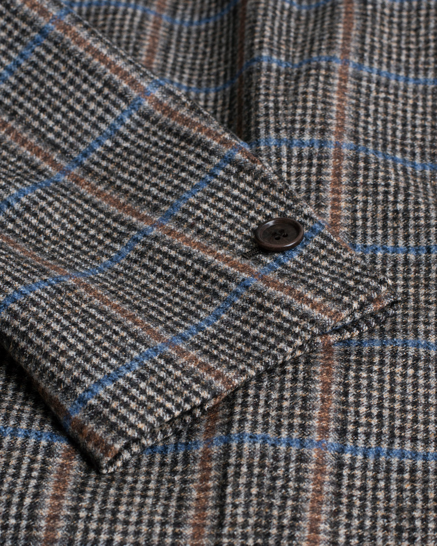 Herr | Pre-owned Kavajer | Pre-owned | Gabo Naopli Checked Wool Blazer Beige/Blue 52