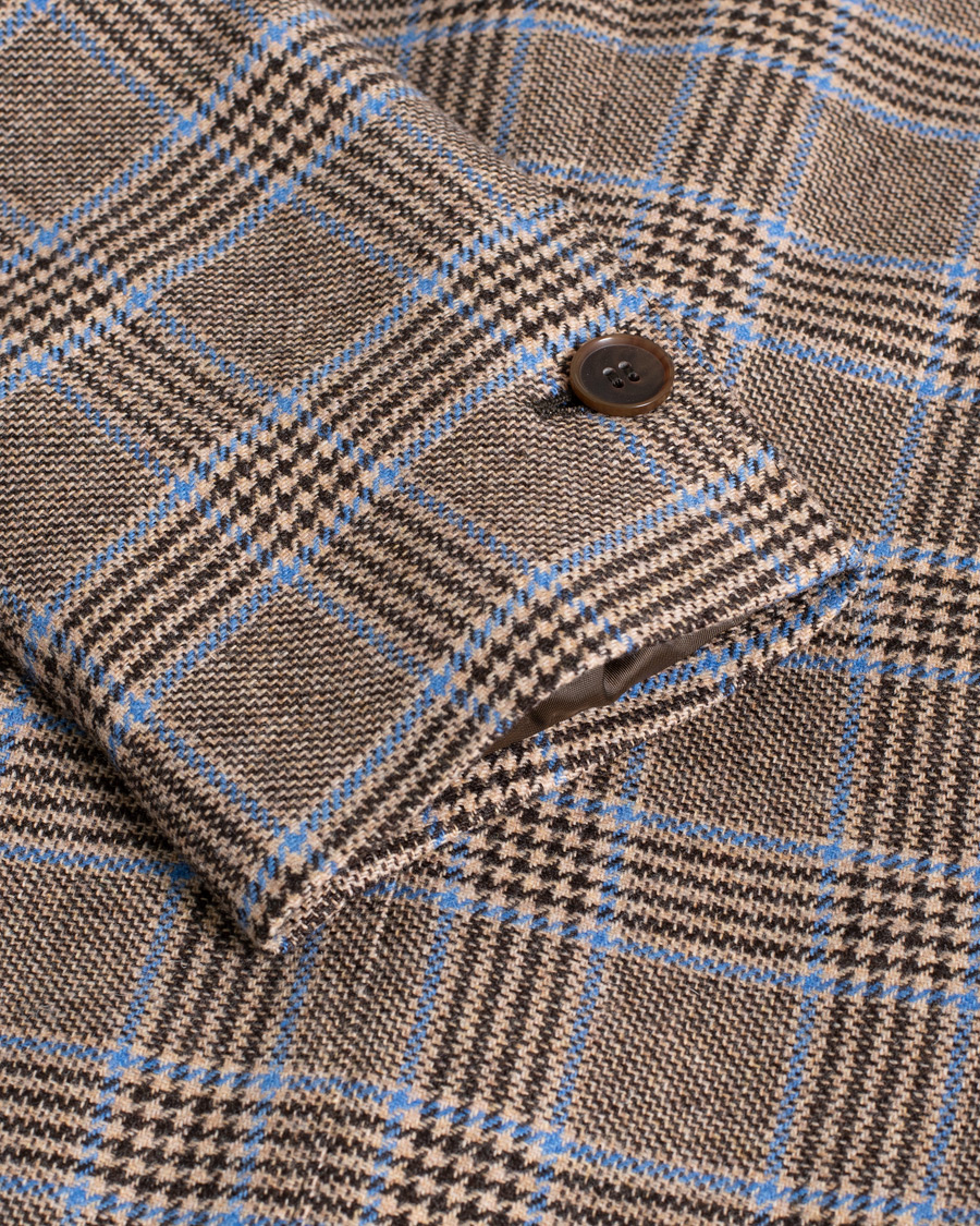 Herr | Pre-owned Kavajer | Pre-owned | Gabo Napoli Checked Wool Blazer Beige 50