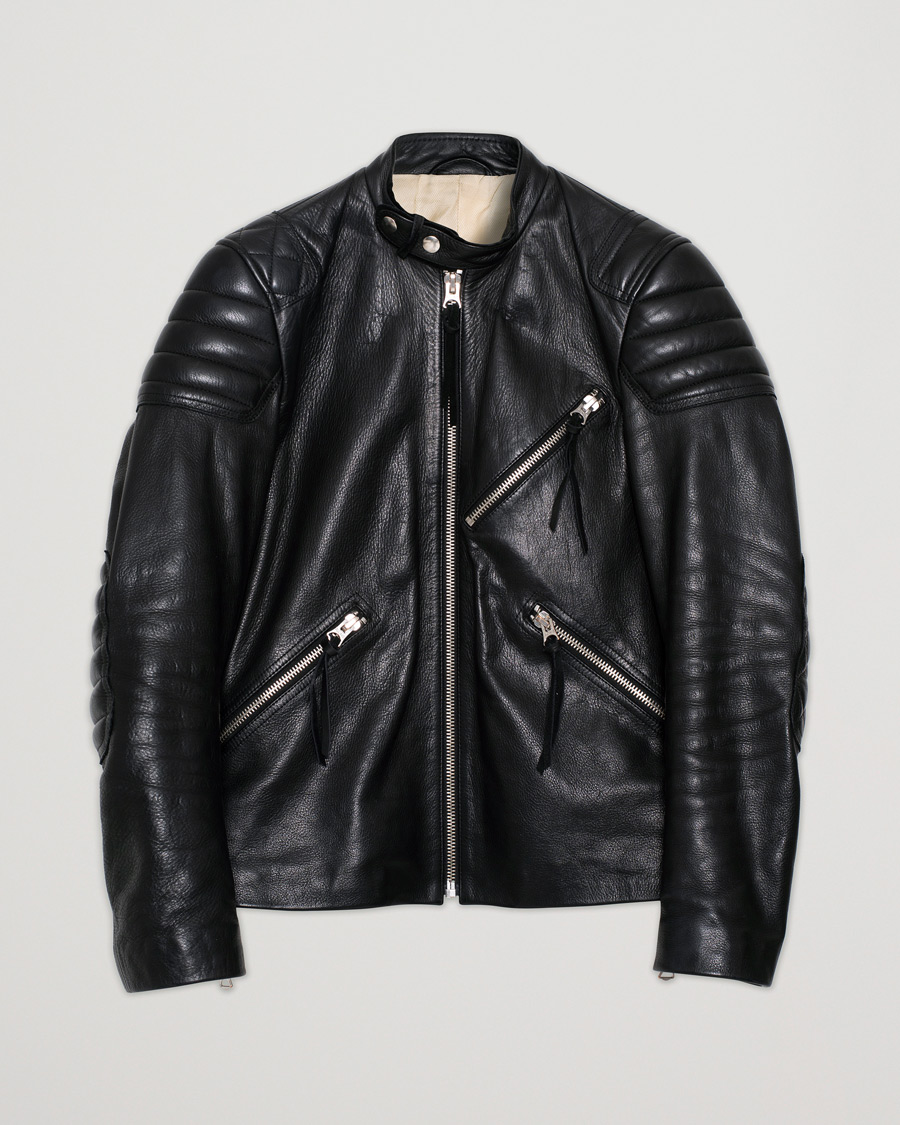 Herr | Acne Studios Biker Leather Jacket Black 46 | Pre-owned | Acne Studios Biker Leather Jacket Black 46