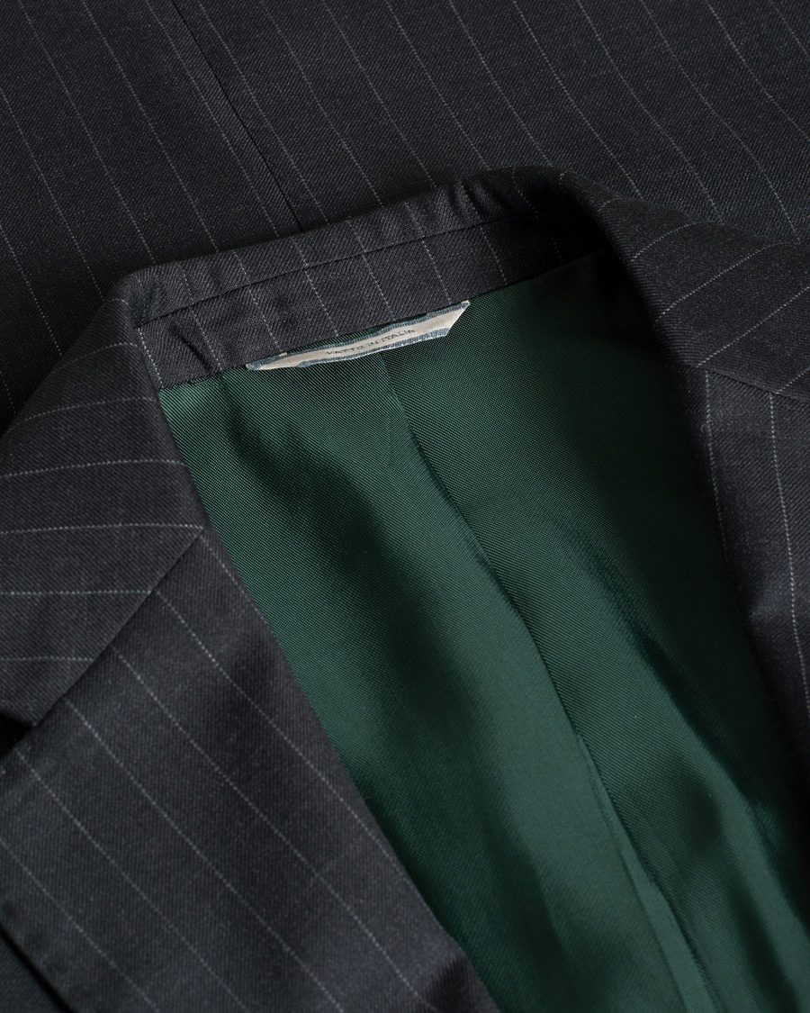 Herr | Rose & Born Pinstripe Wool Suit Grey 46 | Pre-owned | Rose & Born Pinstripe Wool Suit Grey 46