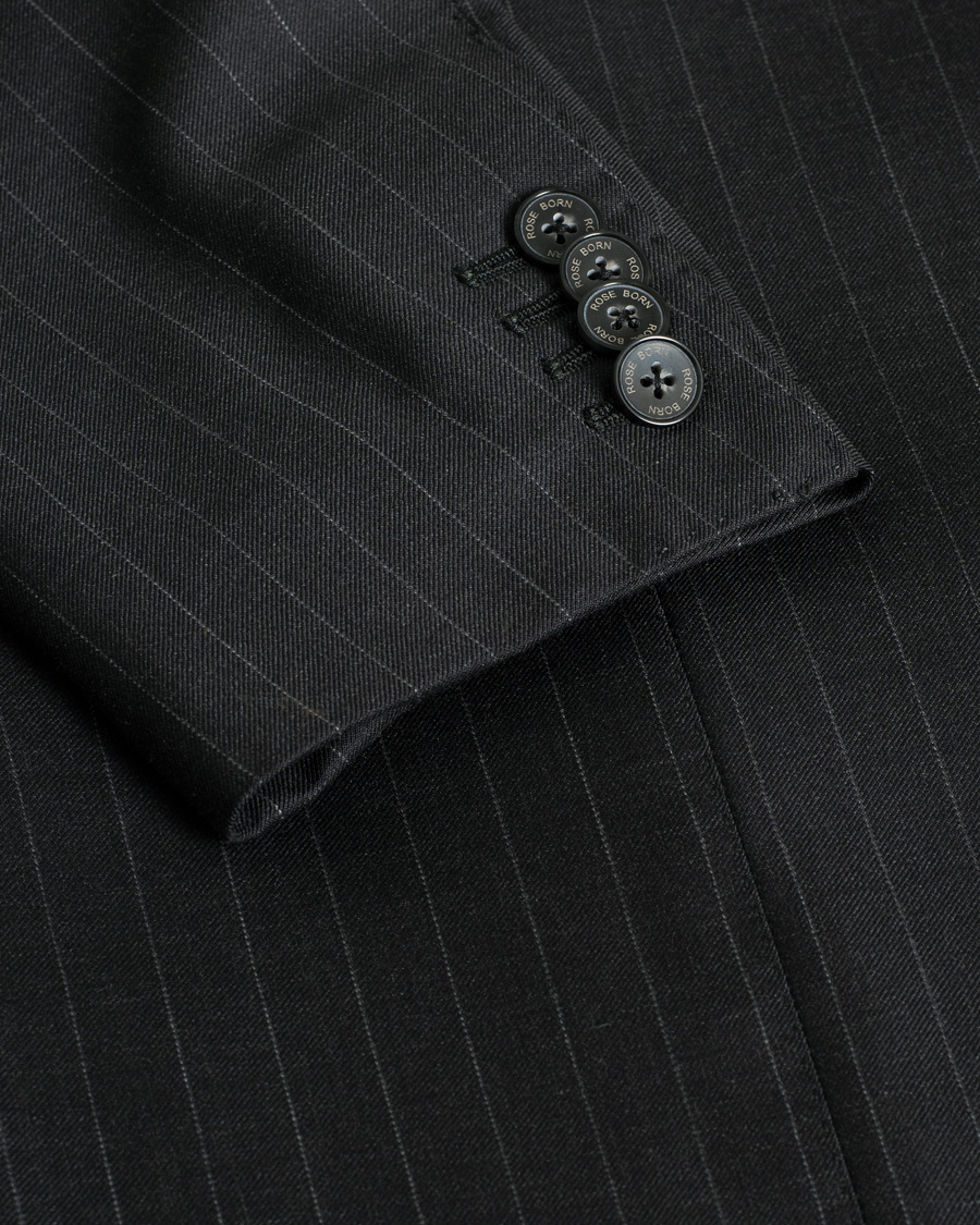Herr | Pre-owned Kostymer | Pre-owned | Rose & Born Pinstripe Wool Suit Grey 46
