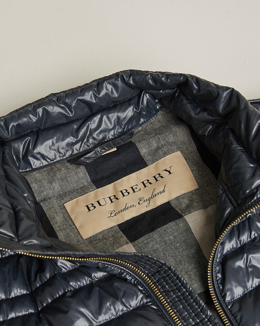 Herr | Burberry Lightweight Down Jacket Navy M | Pre-owned | Burberry Lightweight Down Jacket Navy M