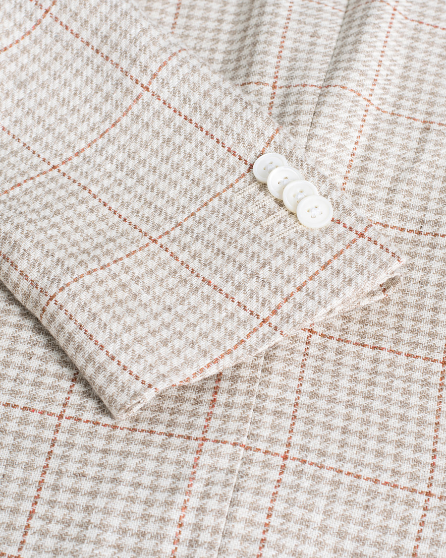 Herr | Corneliani Unconstructed Wool/Linen Blazer Beige 50 | Pre-owned | Corneliani Unconstructed Wool/Linen Blazer Beige 50