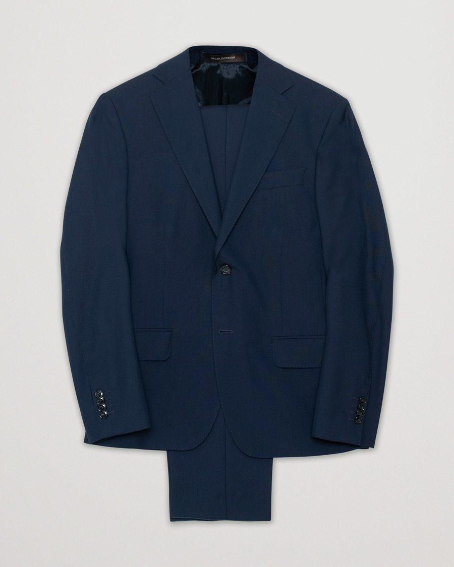 Herr | Oscar Jacobson Edmund Wool Suit Blue | Pre-owned | Oscar Jacobson Edmund Wool Suit Blue