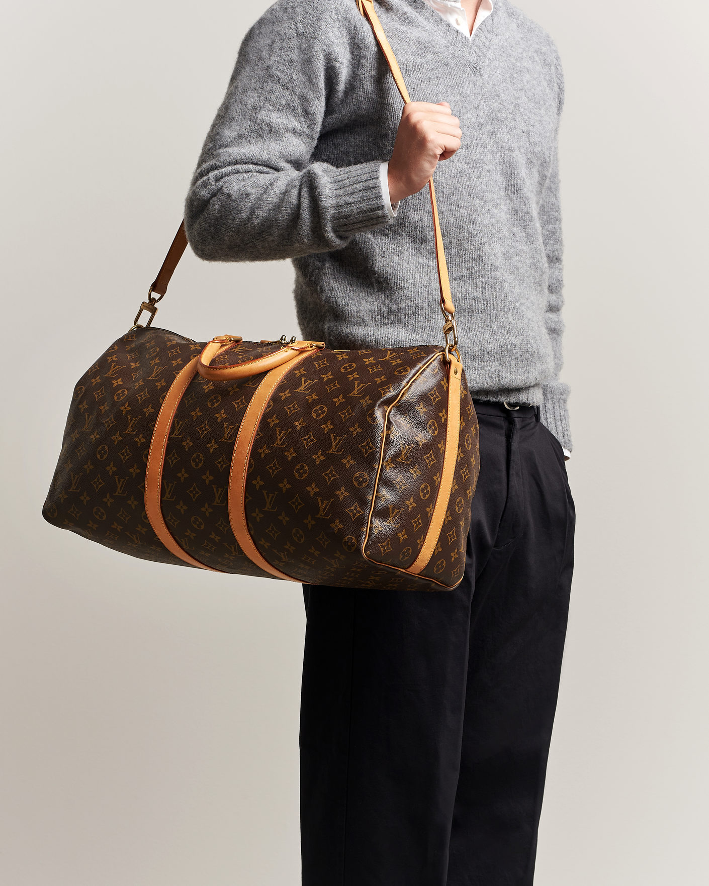 Herr | Pre-Owned & Vintage Bags | Louis Vuitton Pre-Owned | Keepall Bandouliére 50 Monogram