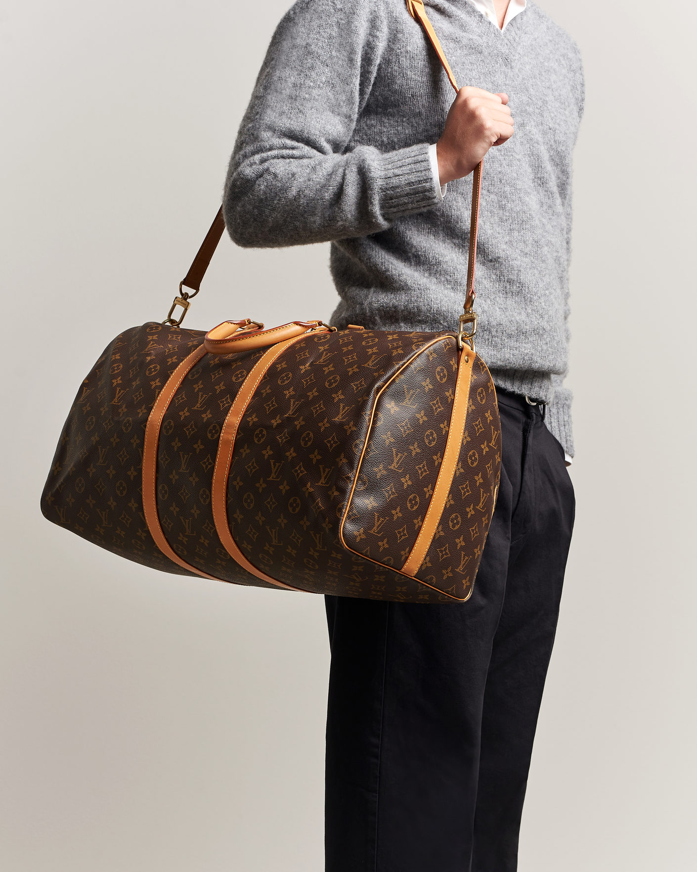 Herr | Pre-Owned & Vintage Bags | Louis Vuitton Pre-Owned | Keepall Bandouliére 55 Monogram