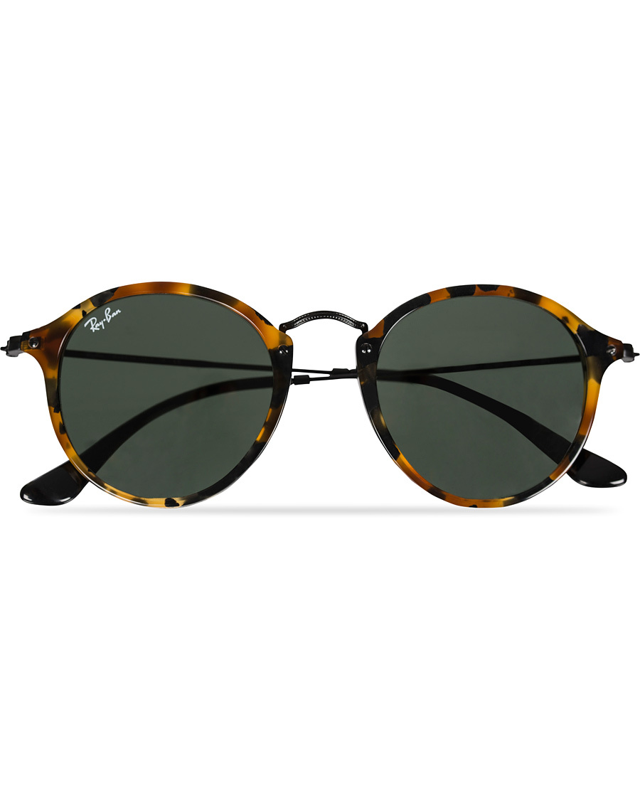 Ray-Ban RB2447 Acetat Round Sunglasses Spotted Black Havana/Green