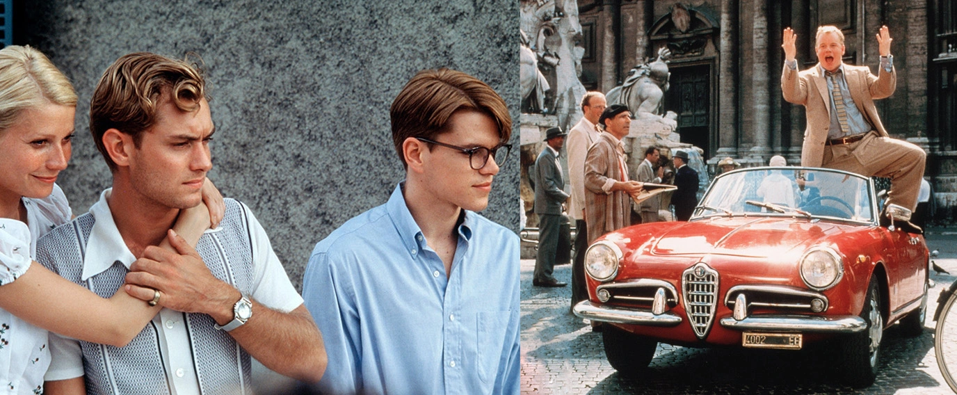 Biler på filmlerretet: Alfa Romeo Giulietta Spider i The Talented Mr. Ripley